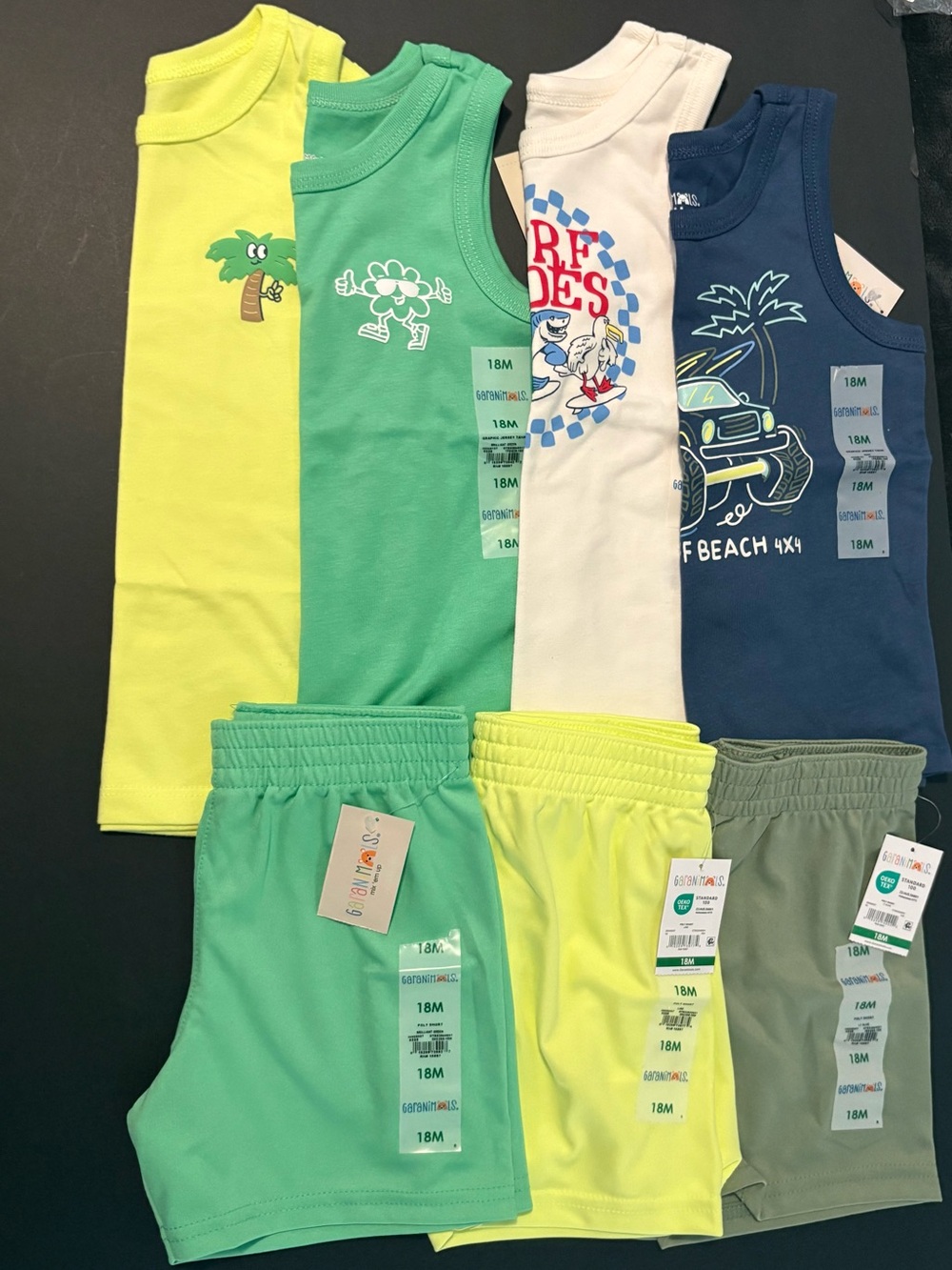 Garanimals Boys Tank & Short Mix And Match Sets